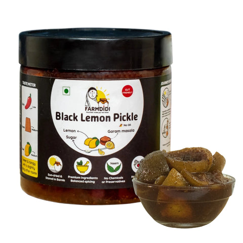 Black Lemon Pickle | Kala Nimbu Achar