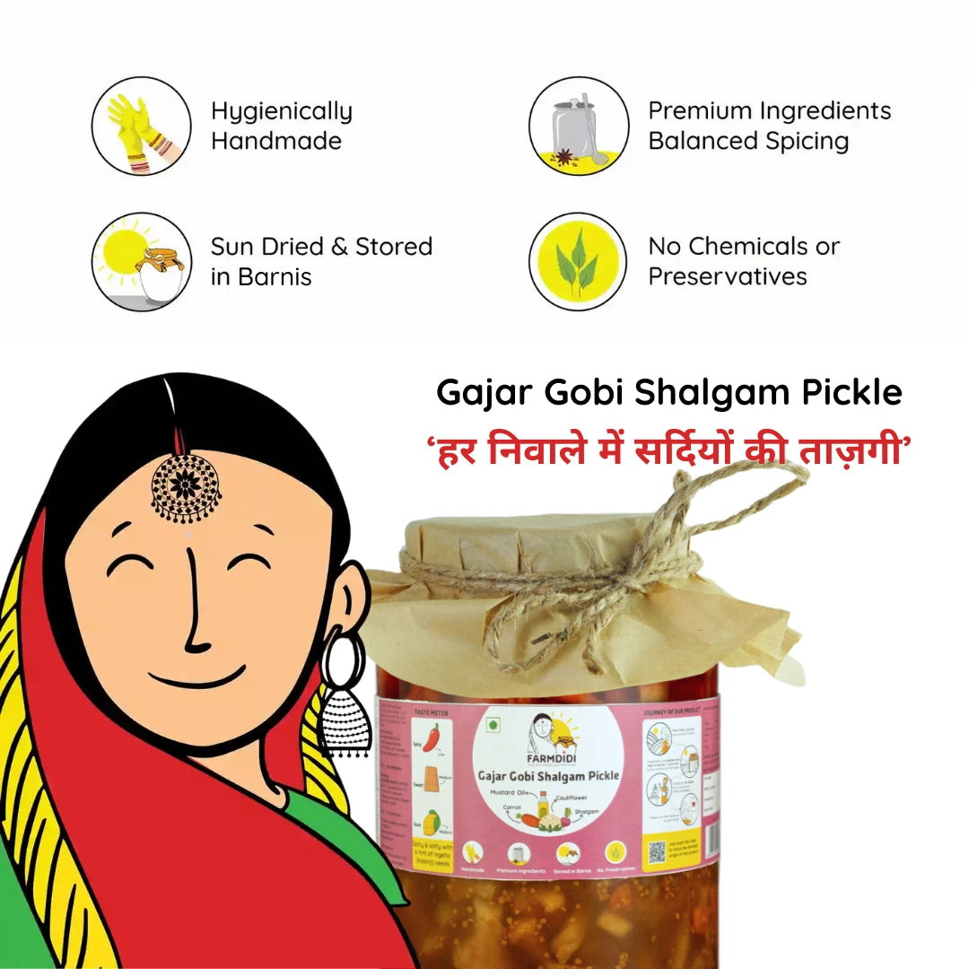 
                  
                    Gajar Gobhi Shalgam Ka Mix Achar | Vegetable Pickle
                  
                