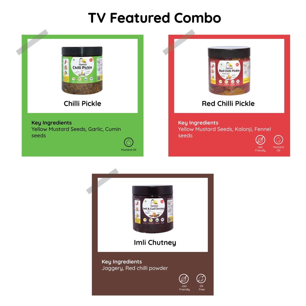 
                  
                    TV Featured pickles combo | Pack of 6 (325g each)
                  
                