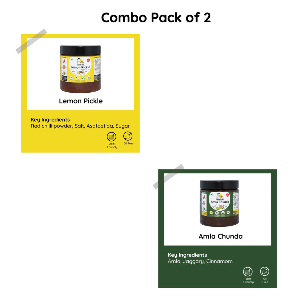 
                  
                    Combo Pack of 2 Amla Chunda X Lemon Pickle
                  
                