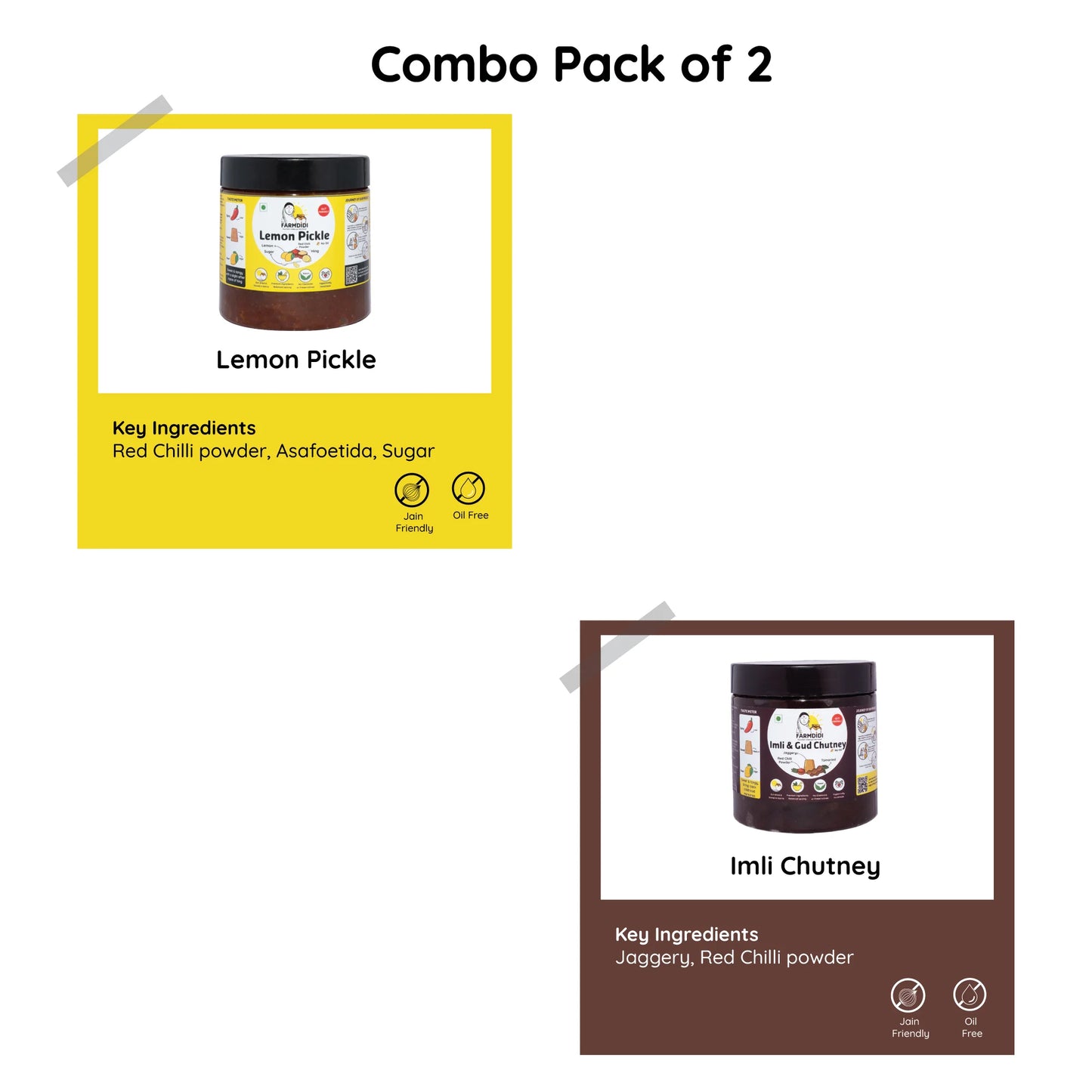 
                  
                    Combo Pack of 2 Imli Chutney X Lemon Pickle
                  
                