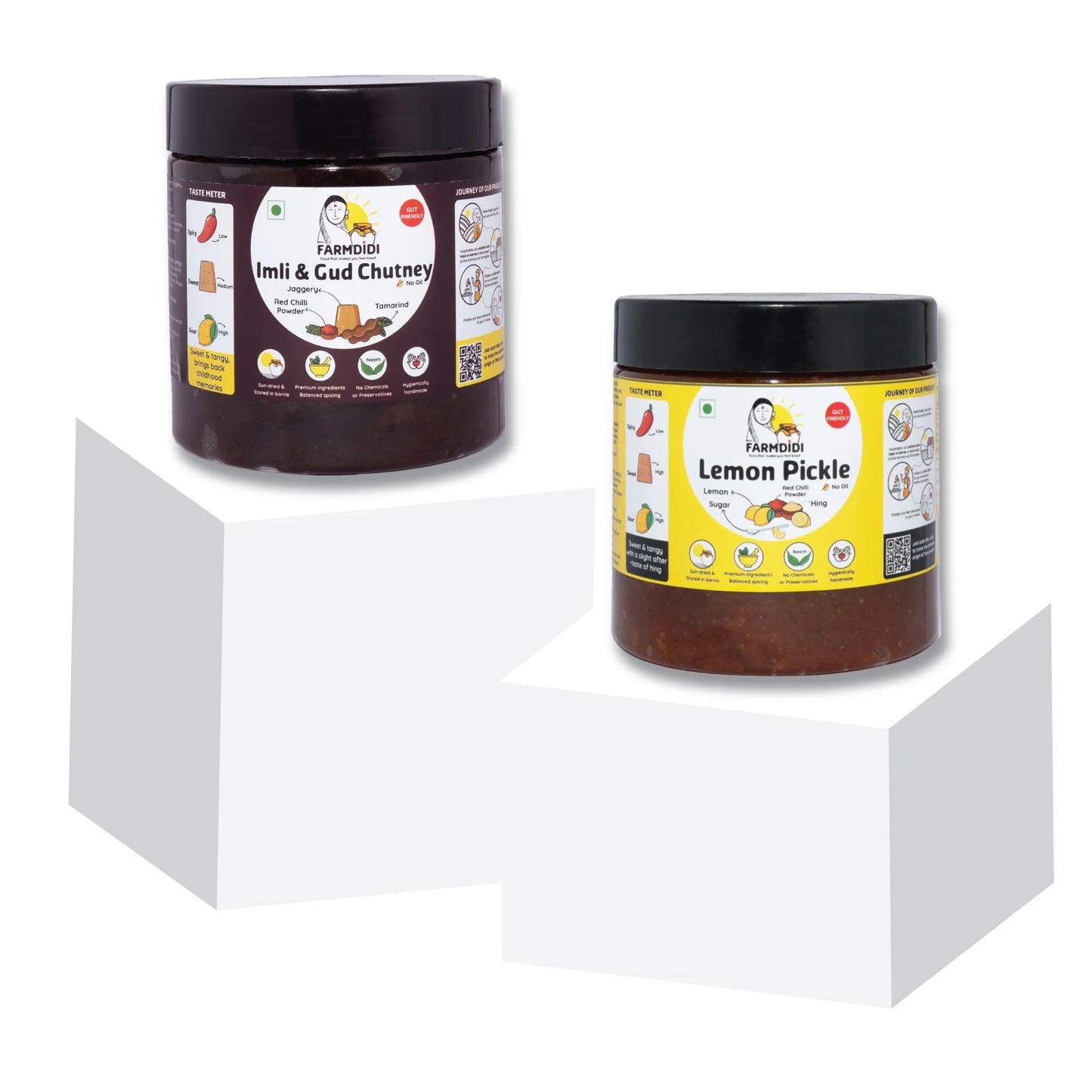 
                  
                    Combo Pack of 2 Imli Chutney X Lemon Pickle
                  
                