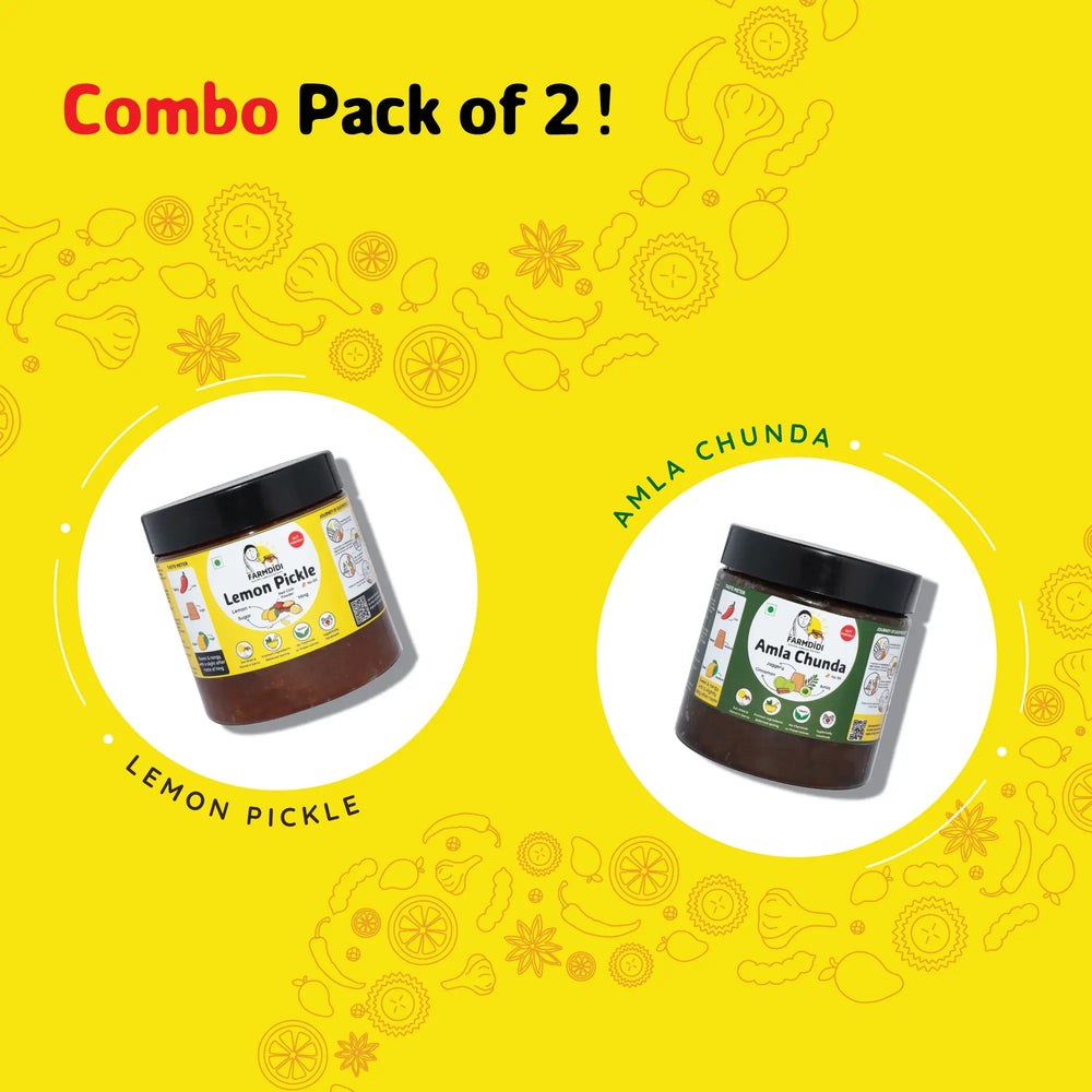 
                  
                    Combo Pack of 2 Amla Chunda X Lemon Pickle
                  
                