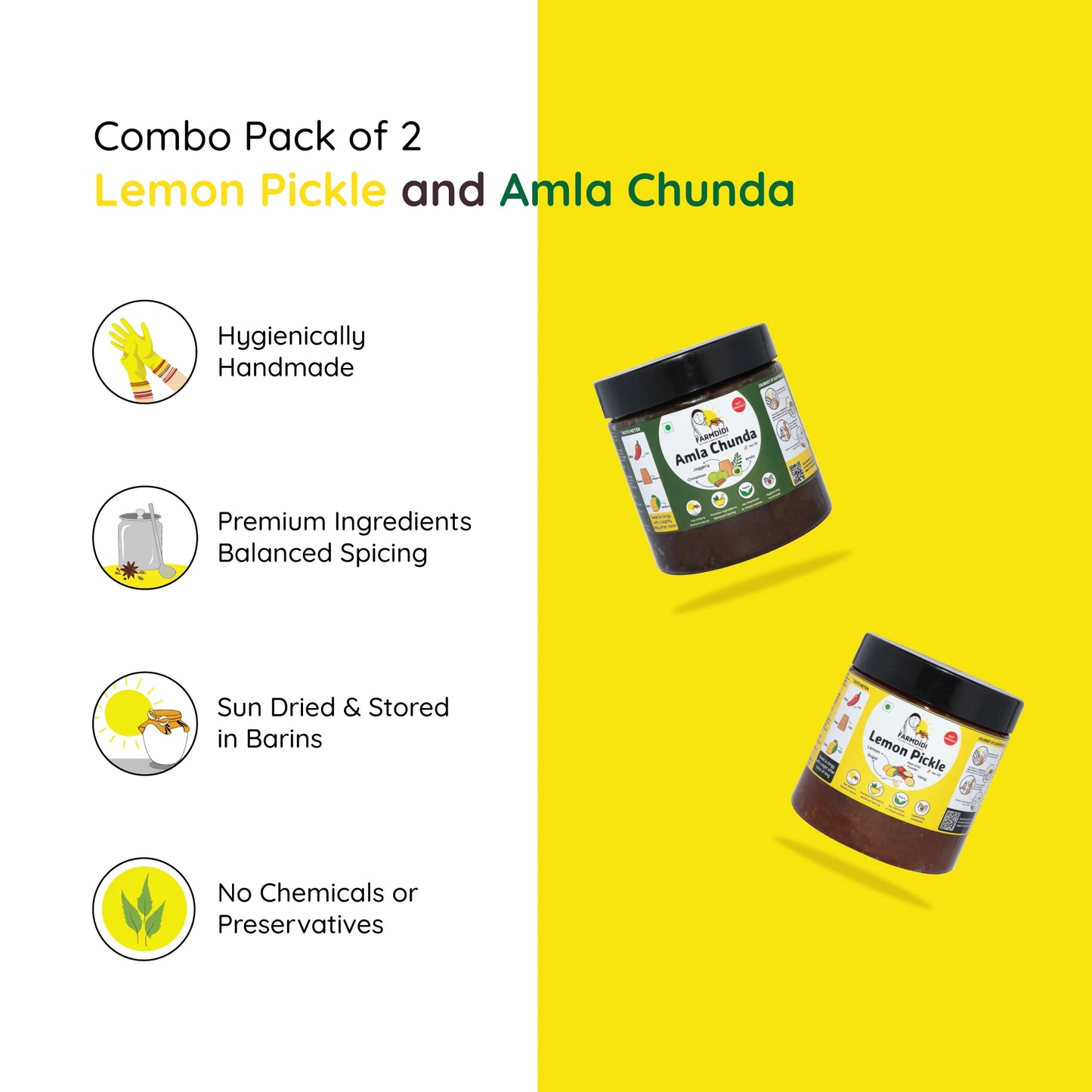 
                  
                    Combo Pack of 2 Amla Chunda X Lemon Pickle
                  
                